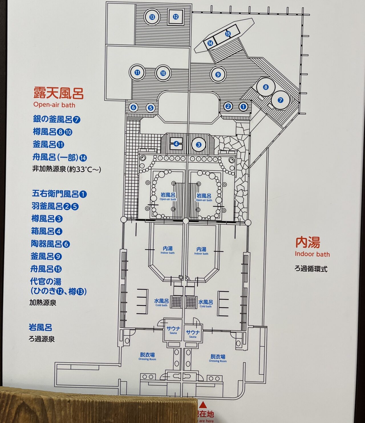 温泉の案内図
