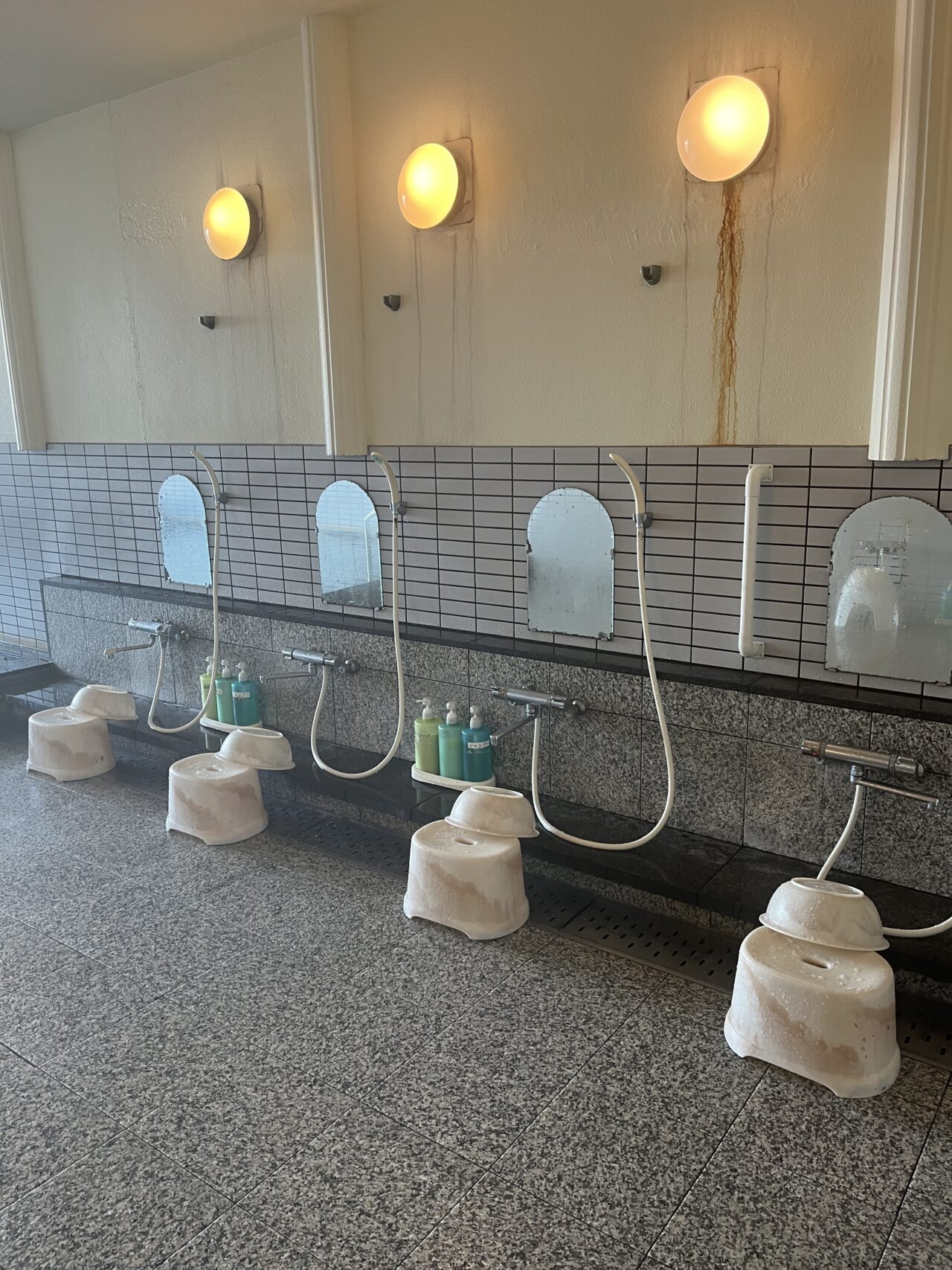 多く用意された洗い場