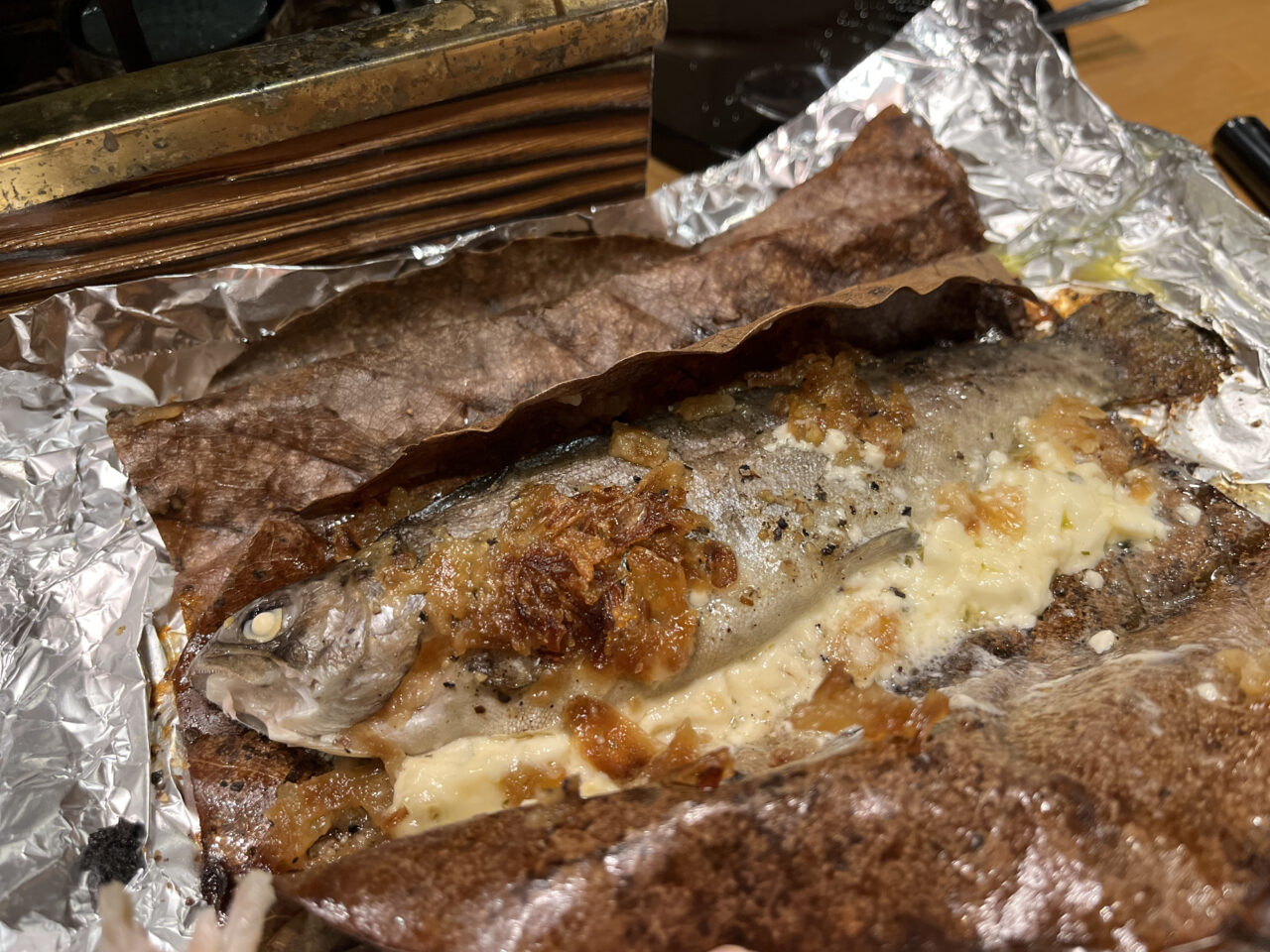 川魚のホイル焼き