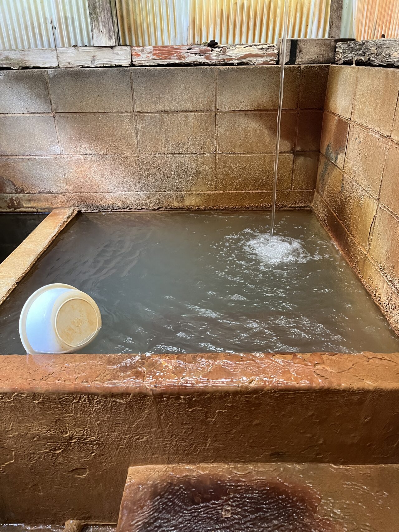 ぬる湯の打たせ湯