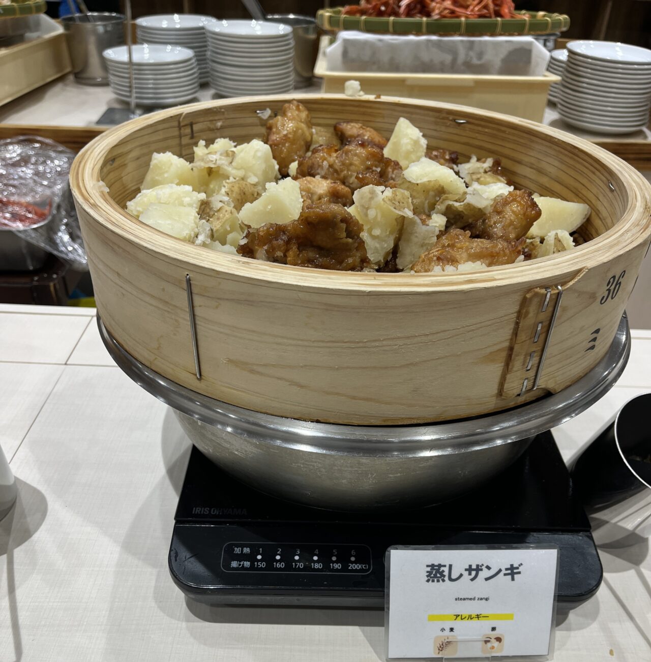 名物ザンギを蒸した料理